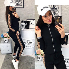 Load image into Gallery viewer, 2019 Spring Women Sport Suits Fashion Printed Running Sets Sweat Pants Female Jogging Suit Tracksuit Hooded Sweatshirt