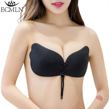 Load image into Gallery viewer, Women Invisible Bra Super Push Up Seamless Self-Adhesive Sticky Wedding Party Front Strapless A B C D Cup Fly Bra